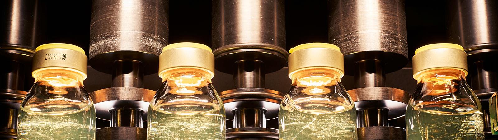 close up image of product bottles